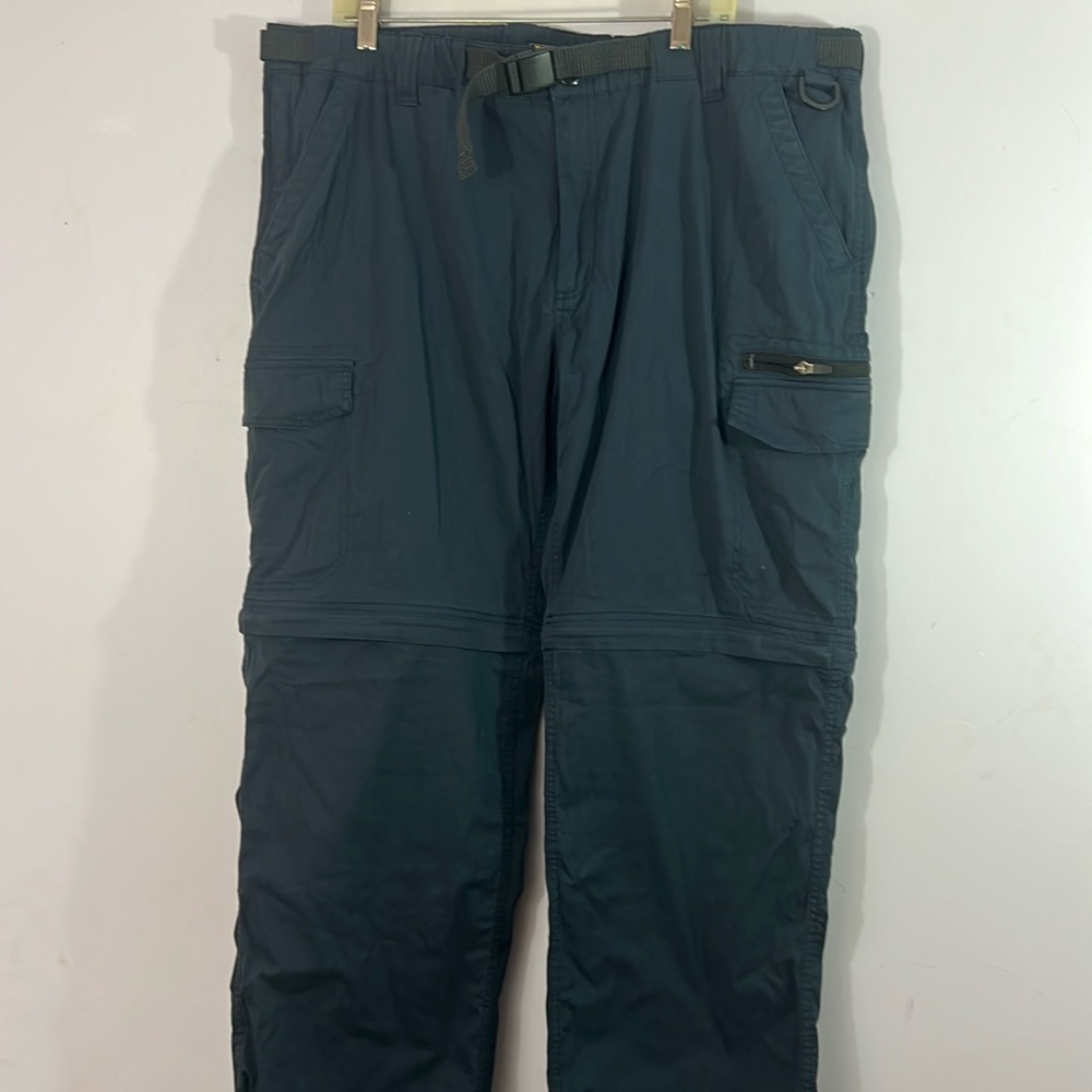 B.C CLOTHING MENS CONVERTIBLE CARGO HIKING SHORTS & PANTS BLUE SIZE XXL X32